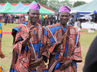 L-R: Pa Kehinde Dahunsi and Pa Taiwo Dahunsi, both 82 years old, are the oldest twins in Igbo-Ora and participate in the 2024 edition of the...