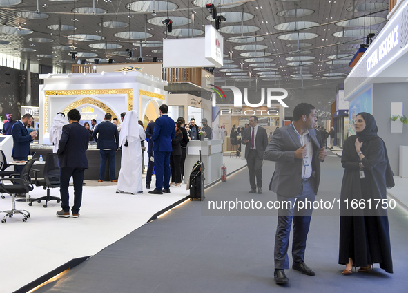 A general view of the ''Cityscape Qatar 2024'' real estate exhibition at the Doha Exhibition and Convention Center in Doha, Qatar, on Octobe...