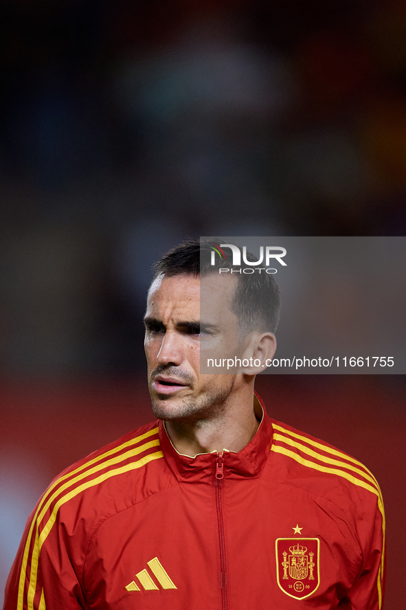 Fabian of Spain looks on before the UEFA Nations League 2024/25 League A Group A4 game between Spain and Denmark at Enrique Roca stadium in...