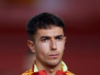 Martin Zubimendi of Spain looks on before the UEFA Nations League 2024/25 League A Group A4 game between Spain and Denmark at Enrique Roca s...