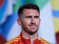 Aymeric Laporte of Spain looks on before the UEFA Nations League 2024/25 League A Group A4 game between Spain and Denmark at Enrique Roca st...