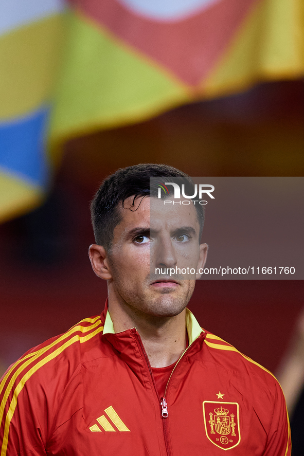 Vivian of Spain looks on before the UEFA Nations League 2024/25 League A Group A4 game between Spain and Denmark at Enrique Roca stadium in...