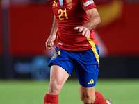 Mikel Oyarzabal of Spain is in action during the UEFA Nations League 2024/25 League A Group A4 game between Spain and Denmark at Enrique Roc...