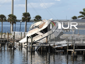 Damage from Hurricane Milton occurs in Punta Gorda, Florida, on October 12, 2024. Hurricane Milton makes landfall near Siesta Key, Florida,...