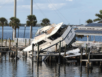 Damage from Hurricane Milton occurs in Punta Gorda, Florida, on October 12, 2024. Hurricane Milton makes landfall near Siesta Key, Florida,...