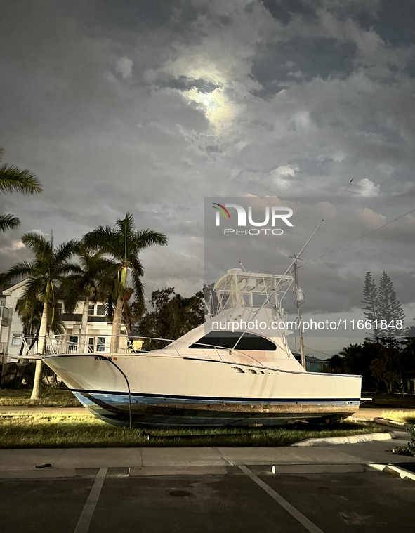 Damage from Hurricane Milton occurs in Punta Gorda, Florida, on October 12, 2024. Hurricane Milton makes landfall near Siesta Key, Florida,...