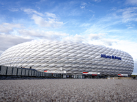 Stadium overview during the match press conference for the UEFA Nations League, League phase, Matchday 4, season 2024-2025, in Munich, Germa...