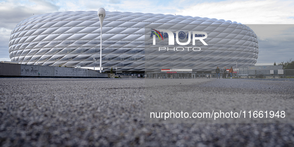 Stadium overview during the match press conference for the UEFA Nations League, League phase, Matchday 4, season 2024-2025, in Munich, Germa...