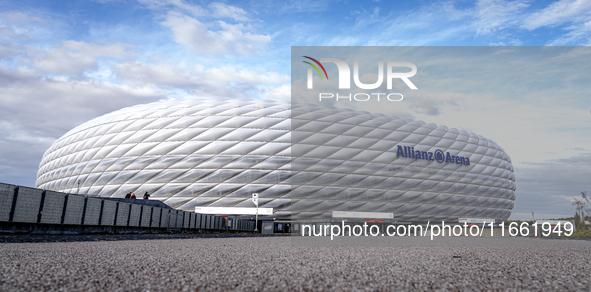 Stadium overview during the match press conference for the UEFA Nations League, League phase, Matchday 4, season 2024-2025, in Munich, Germa...