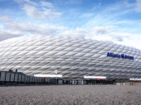 Stadium overview during the match press conference for the UEFA Nations League, League phase, Matchday 4, season 2024-2025, in Munich, Germa...