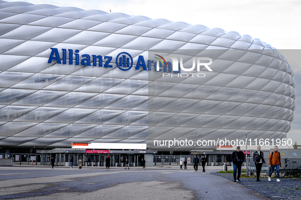 Stadium overview during the match press conference for the UEFA Nations League, League phase, Matchday 4, season 2024-2025, in Munich, Germa...