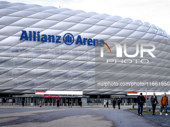 Stadium overview during the match press conference for the UEFA Nations League, League phase, Matchday 4, season 2024-2025, in Munich, Germa...