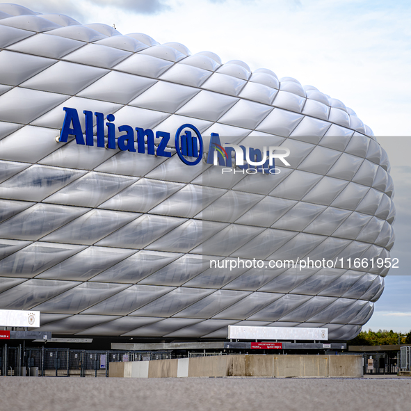 Stadium overview during the match press conference for the UEFA Nations League, League phase, Matchday 4, season 2024-2025, in Munich, Germa...