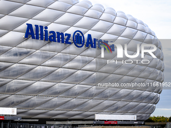 Stadium overview during the match press conference for the UEFA Nations League, League phase, Matchday 4, season 2024-2025, in Munich, Germa...