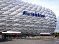 Stadium overview during the match press conference for the UEFA Nations League, League phase, Matchday 4, season 2024-2025, in Munich, Germa...