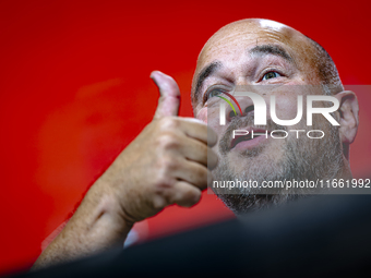 KNVB Photographer Roy Lazet attends the press conference for the Netherlands at the Allianz Arena for the UEFA Nations League, League phase,...