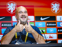 KNVB Photographer Roy Lazet attends the press conference for the Netherlands at the Allianz Arena for the UEFA Nations League, League phase,...