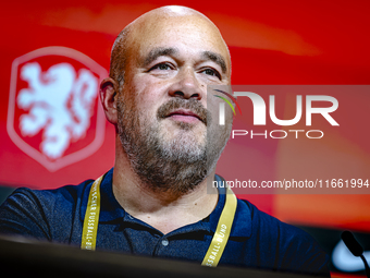 KNVB Photographer Roy Lazet attends the press conference for the Netherlands at the Allianz Arena for the UEFA Nations League, League phase,...