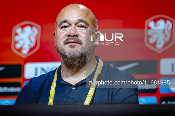 KNVB Photographer Roy Lazet attends the press conference for the Netherlands at the Allianz Arena for the UEFA Nations League, League phase,...