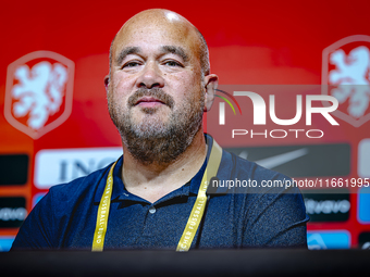 KNVB Photographer Roy Lazet attends the press conference for the Netherlands at the Allianz Arena for the UEFA Nations League, League phase,...