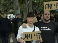 Madrid stands for the right to decent housing. Almost 40 collectives take to the streets in Madrid, Spain, on October 13, 2024, to fight aga...