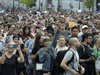 Madrid stands for the right to decent housing. Almost 40 collectives take to the streets in Madrid, Spain, on October 13, 2024, to fight aga...