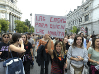 Madrid stands for the right to decent housing. Almost 40 collectives take to the streets in Madrid, Spain, on October 13, 2024, to fight aga...