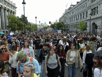 Madrid stands for the right to decent housing. Almost 40 collectives take to the streets in Madrid, Spain, on October 13, 2024, to fight aga...