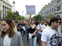 Madrid stands for the right to decent housing. Almost 40 collectives take to the streets in Madrid, Spain, on October 13, 2024, to fight aga...