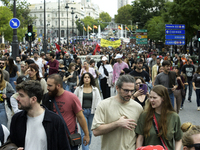 Madrid stands for the right to decent housing. Almost 40 collectives take to the streets in Madrid, Spain, on October 13, 2024, to fight aga...