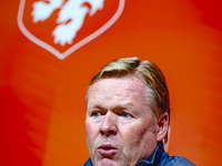 Netherlands trainer Ronald Koeman speaks during the press conference at the Allianz Arena for the UEFA Nations League, League phase, Matchda...