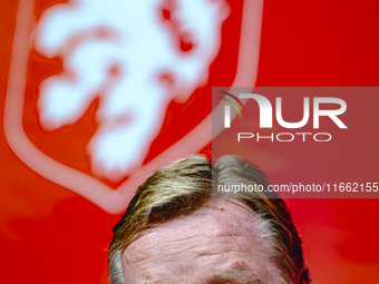 Netherlands trainer Ronald Koeman speaks during the press conference at the Allianz Arena for the UEFA Nations League, League phase, Matchda...