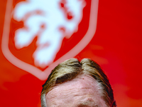 Netherlands trainer Ronald Koeman speaks during the press conference at the Allianz Arena for the UEFA Nations League, League phase, Matchda...