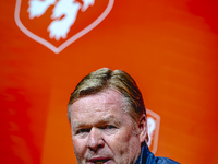 Netherlands trainer Ronald Koeman speaks during the press conference at the Allianz Arena for the UEFA Nations League, League phase, Matchda...