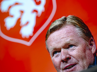 Netherlands trainer Ronald Koeman speaks during the press conference at the Allianz Arena for the UEFA Nations League, League phase, Matchda...