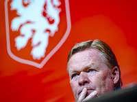 Netherlands trainer Ronald Koeman speaks during the press conference at the Allianz Arena for the UEFA Nations League, League phase, Matchda...