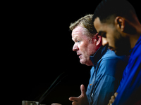 Netherlands trainer Ronald Koeman speaks during the press conference at the Allianz Arena for the UEFA Nations League, League phase, Matchda...