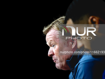 Netherlands trainer Ronald Koeman speaks during the press conference at the Allianz Arena for the UEFA Nations League, League phase, Matchda...