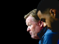 Netherlands trainer Ronald Koeman speaks during the press conference at the Allianz Arena for the UEFA Nations League, League phase, Matchda...