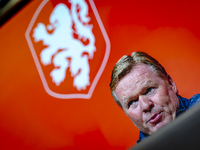 Netherlands trainer Ronald Koeman speaks during the press conference at the Allianz Arena for the UEFA Nations League, League phase, Matchda...