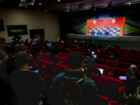 Netherlands trainer Ronald Koeman and Netherlands forward Cody Gakpo attend the press conference at the Allianz Arena for the UEFA Nations L...