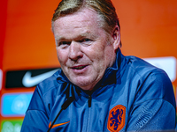 Netherlands trainer Ronald Koeman speaks during the press conference at the Allianz Arena for the UEFA Nations League, League phase, Matchda...