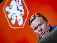 Netherlands trainer Ronald Koeman speaks during the press conference at the Allianz Arena for the UEFA Nations League, League phase, Matchda...