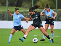 Melissa Bellucci of Napoli Femminile, Martina Piemonte of S.S. Lazio, and Tecla Pettenuzzo of Napoli Femminile are in action during the 6th...