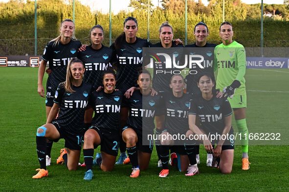 S.S. Lazio Women players pose for a team photo during the 6th day of the Serie A Femminile eBay Championship between S.S. Lazio and Napoli F...