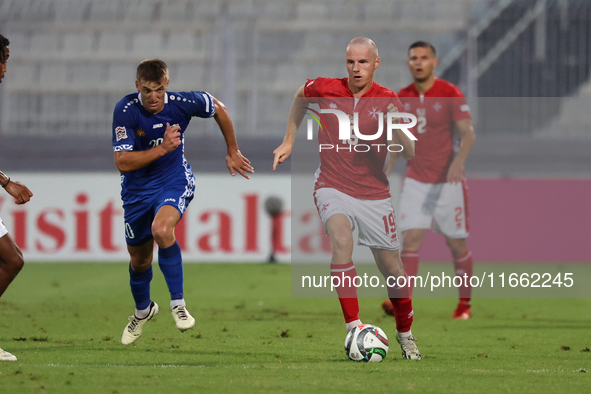 Trent Buhagiar of Malta is in action during the UEFA Nations League, League D, Group D2 match between Malta and Moldova at the National Stad...