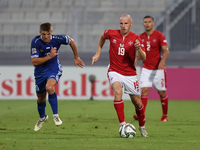 Trent Buhagiar of Malta is in action during the UEFA Nations League, League D, Group D2 match between Malta and Moldova at the National Stad...