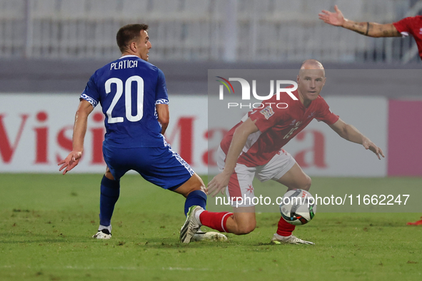 Trent Buhagiar of Malta is in action during the UEFA Nations League, League D, Group D2 match between Malta and Moldova at the National Stad...