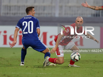 Trent Buhagiar of Malta is in action during the UEFA Nations League, League D, Group D2 match between Malta and Moldova at the National Stad...