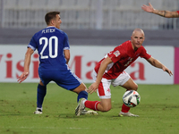 Trent Buhagiar of Malta is in action during the UEFA Nations League, League D, Group D2 match between Malta and Moldova at the National Stad...